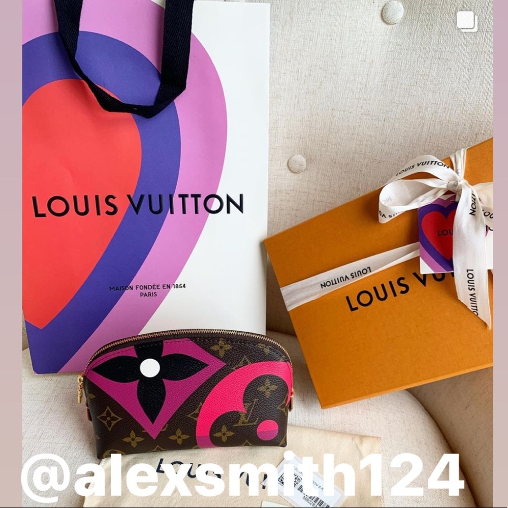 SOLD Louis Vuitton game on cosmetic pouch